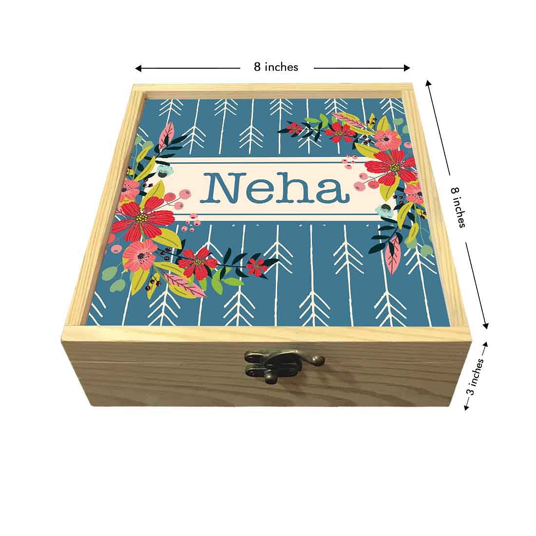 Custom Wooden Jewellery Box Organizer - Floral Arrow End Nutcase