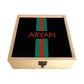 Small Personalized Jewellery Box - Red And Green Strips Nutcase