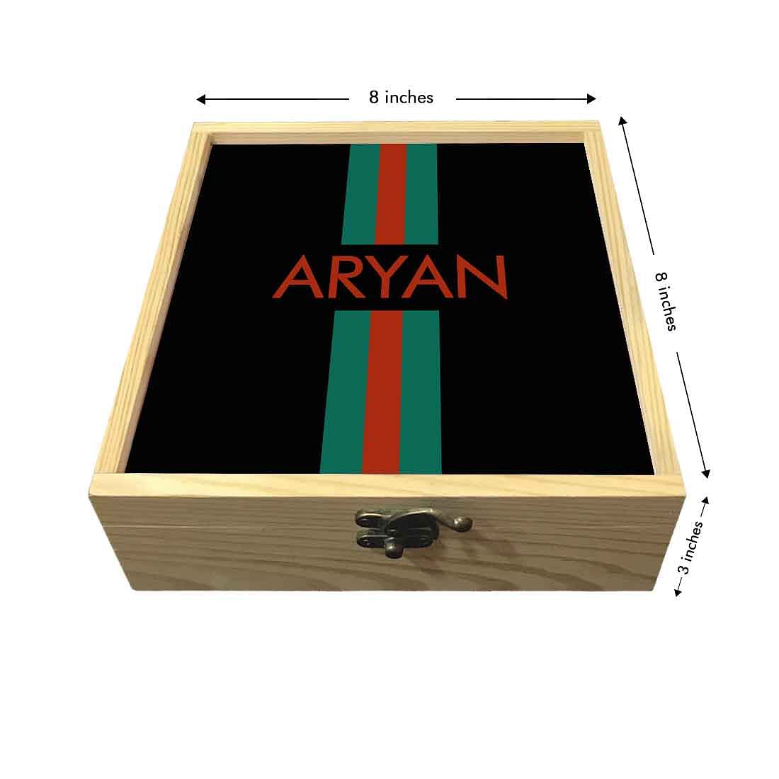 Small Personalized Jewellery Box - Red And Green Strips Nutcase