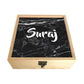Customized Wooden Jewellery Box- Black Marble Nutcase