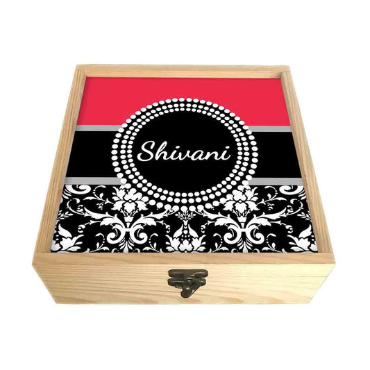Custom Girly Jewellery Box Organizer - Damask Red Nutcase
