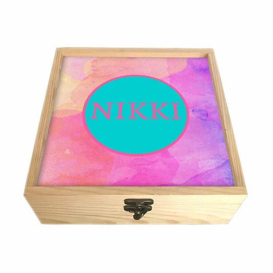 Personalized Travel Jewellery Box Organizer - Purple Watercolor Nutcase