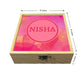 Customized Return Gift Jewellery Box - Pink Watercolor Nutcase