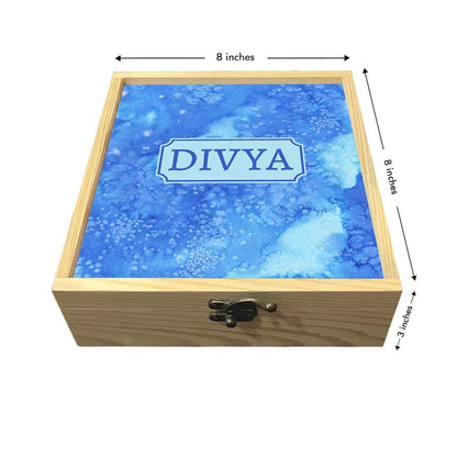 Custom Traditional Jewellery Box - Arctic Space Dark Blue Watercolor Nutcase