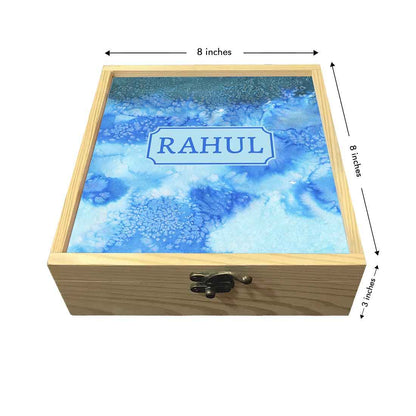 New Customized Jewellery Box - Arctic Space Blue and Green Watercolor Nutcase