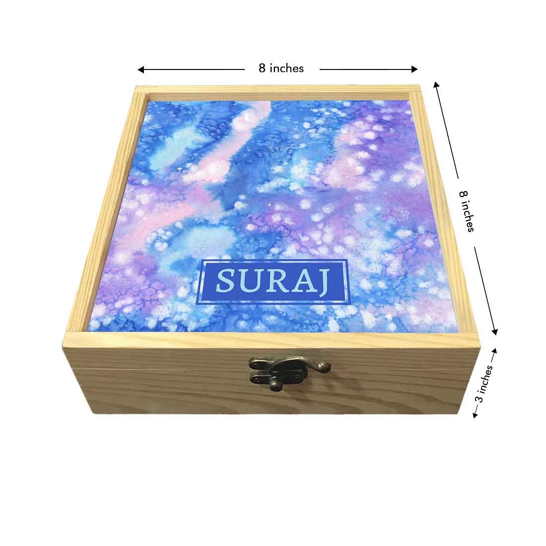 Custom Jewellery Box for Gift - Arctic Space Purple Watercolor Nutcase