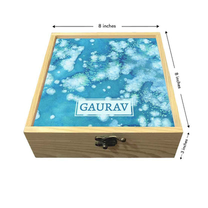 New Jewellery Box with Compartments - Arctic Space Light Blue Watercolor Nutcase