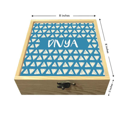 Jewellery Box with Compartments - White Triangle Nutcase