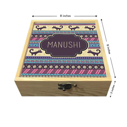 Personalized Wooden Jewellery Box Organizer - Aztec Design Nutcase