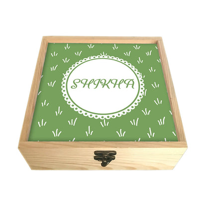 Small Customized Jewellery Box - Grass Texture Nutcase