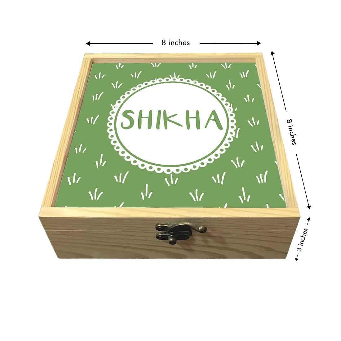 Small Customized Jewellery Box - Grass Texture Nutcase