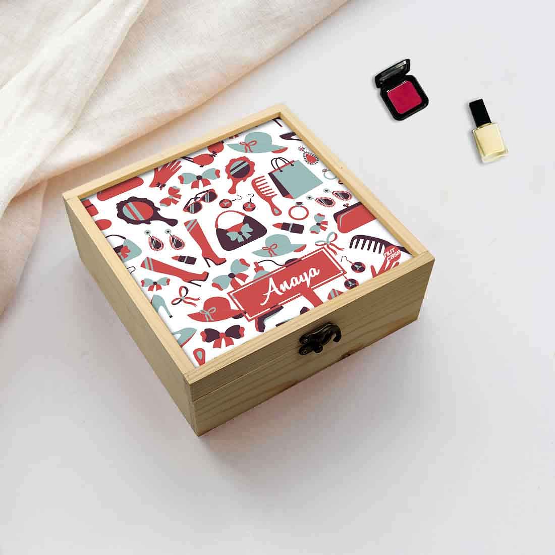 Personalized Jewellery Box Makeup Organizer -  Girls Fashion Nutcase