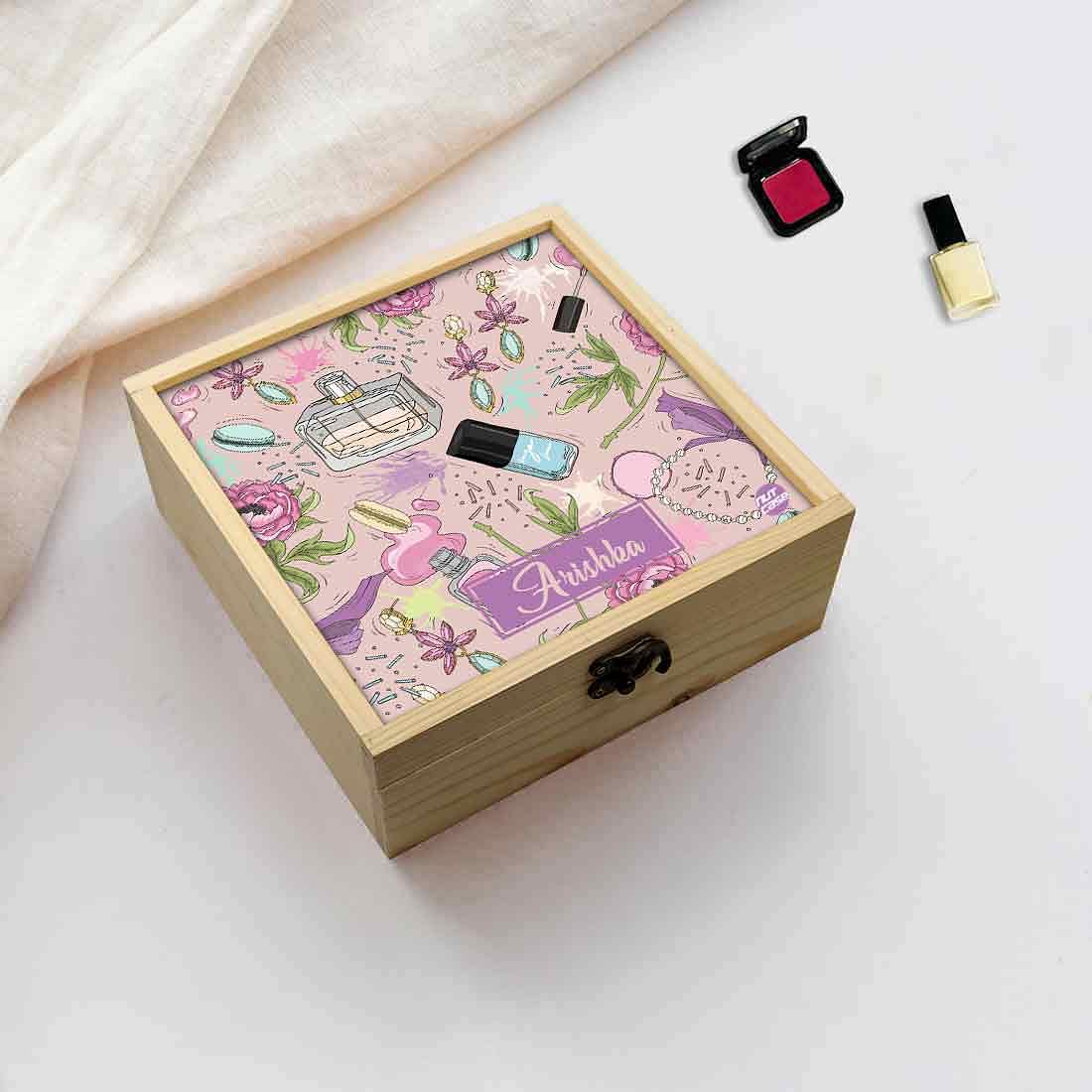 Personalized Jewellery Box Makeup Organizer -  Makeup Perfume Nutcase