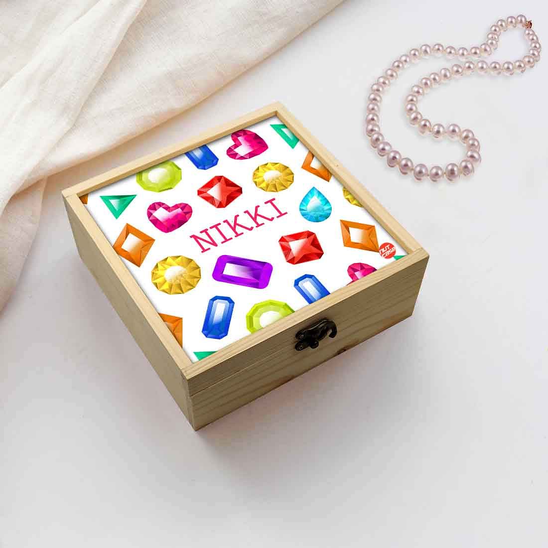 Nice Customized Jewellery Box -  Diamond Pattern Nutcase