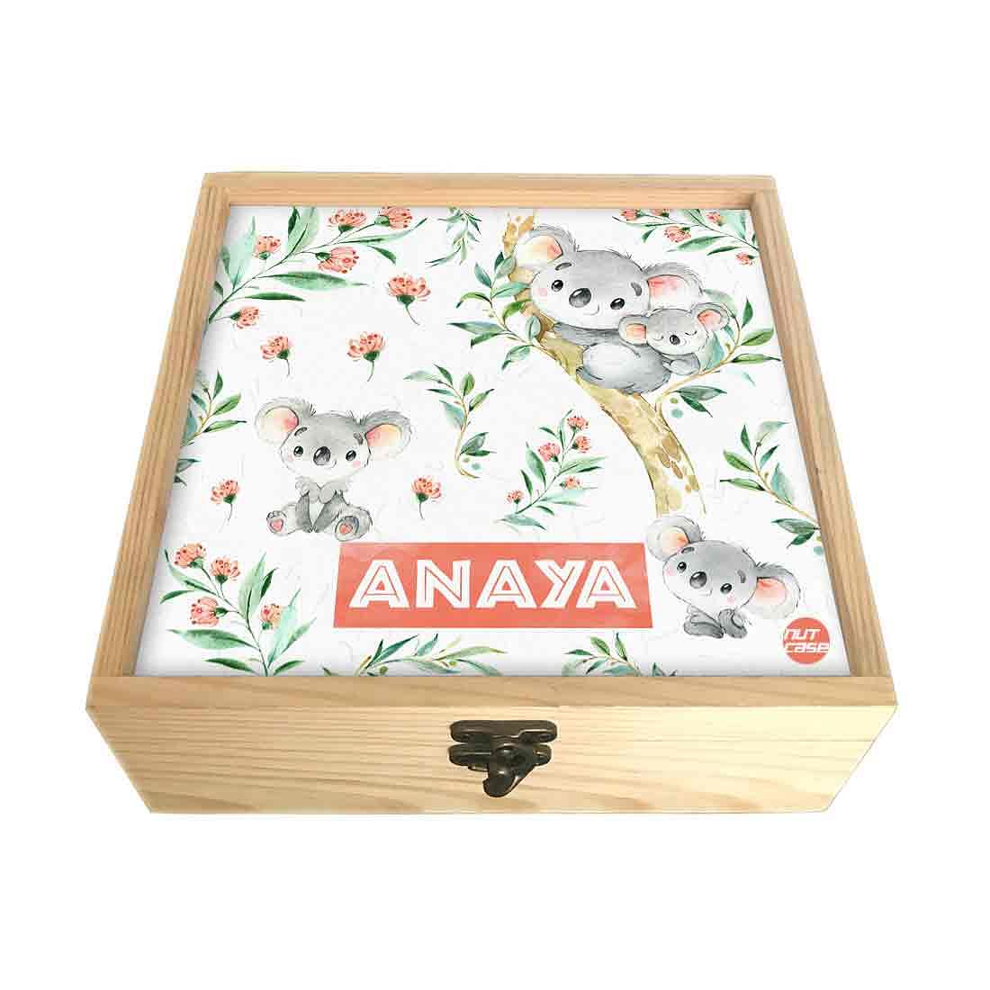 Custom Made Makeup Box for Womens/Girls Storage Box - Cute Koala Nutcase