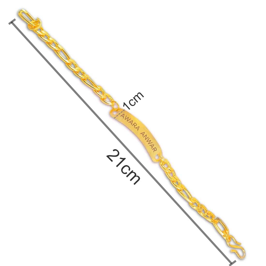 Silver Curb Link Chain Bracelet Heavy Mens Engraved Handmade Bracelet   AGARTA