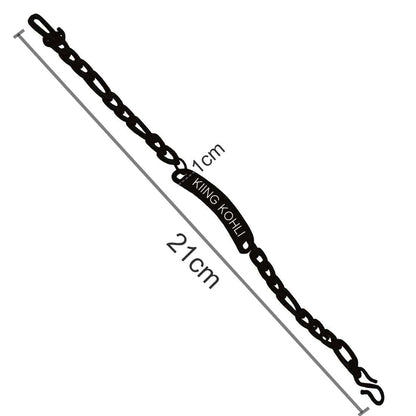 Personalized Name Bracelet for Men Engraved Name - Black Rhodium/Gold Plated - Add Name