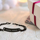 Personalized Engraved Bracelet Chain Bracelets Cuffs - Black Rhodium/Gold Plated - Add Text