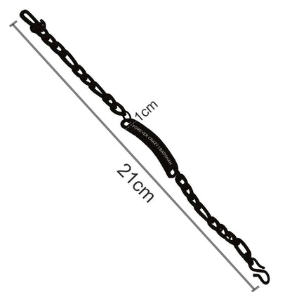 Personalized Bracelet for Men Stylist Custom Jewellery - Black Rhodium/Gold Plated - Forever