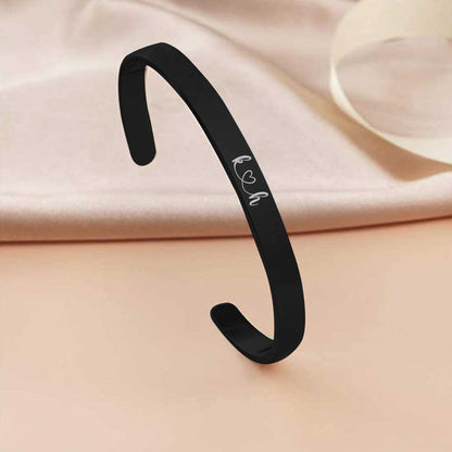 Customized Bracelets for Boyfriend Girlfriend Valentines Day Gift - Rose Gold Plated/Black Rhodium/Gold Plated