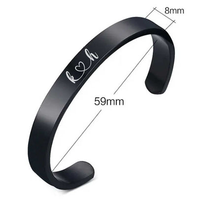 Customized Bracelets for Boyfriend Girlfriend Valentines Day Gift - Rose Gold Plated/Black Rhodium/Gold Plated