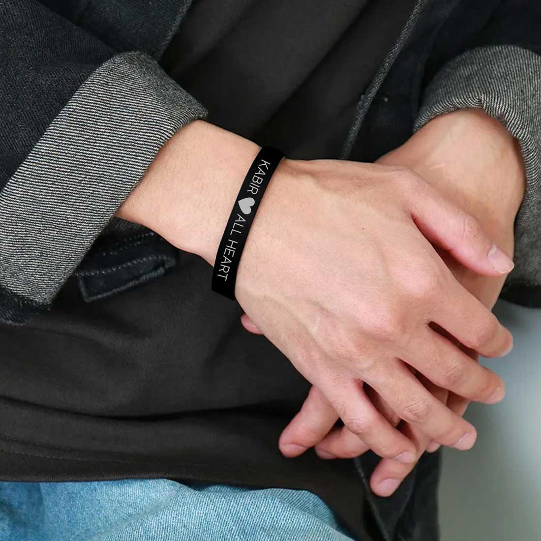 Buy Personalized Bracelet Men Customized Bracelet with 5 Names Engraved  Stainless Steel Bracelet for Boyfriend her Husband Online at desertcartINDIA