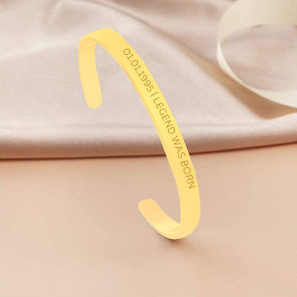 Mens Personalised Bracelet Gifts on Birthdays - Rose Gold Plated/Black Rhodium/Gold Plated - Add Date