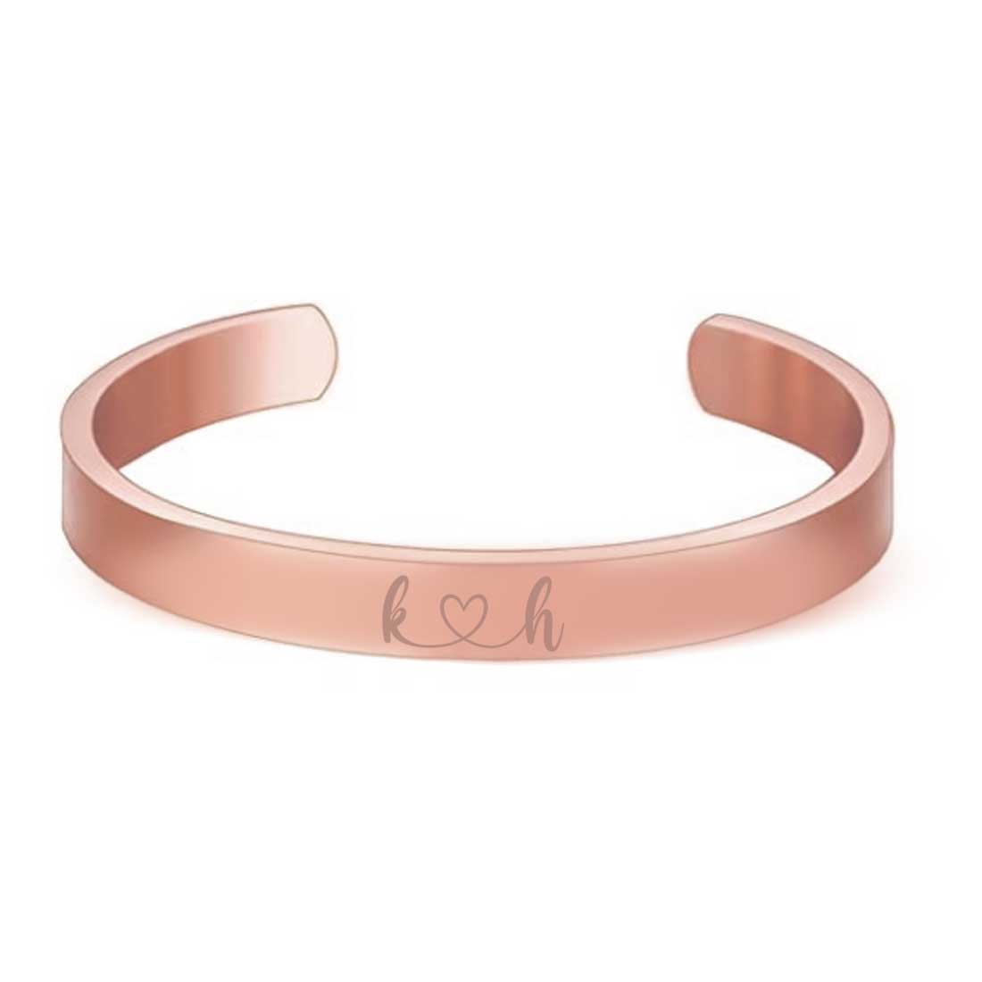 Customized Bracelets for Boyfriend Girlfriend Valentines Day Gift - Rose Gold Plated/Black Rhodium/Gold Plated