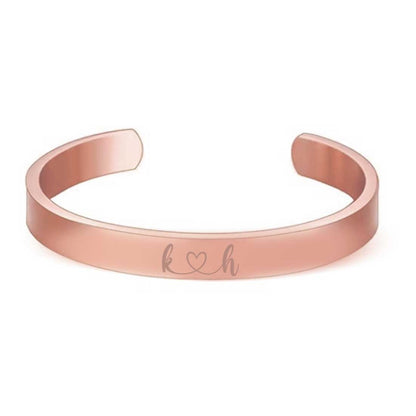 Customized Bracelets for Boyfriend Girlfriend Valentines Day Gift - Rose Gold Plated/Black Rhodium/Gold Plated