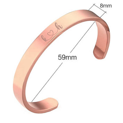 Customized Bracelets for Boyfriend Girlfriend Valentines Day Gift - Rose Gold Plated/Black Rhodium/Gold Plated