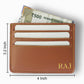 Personalized Card Wallet With Name for Men - Brown Nutcase