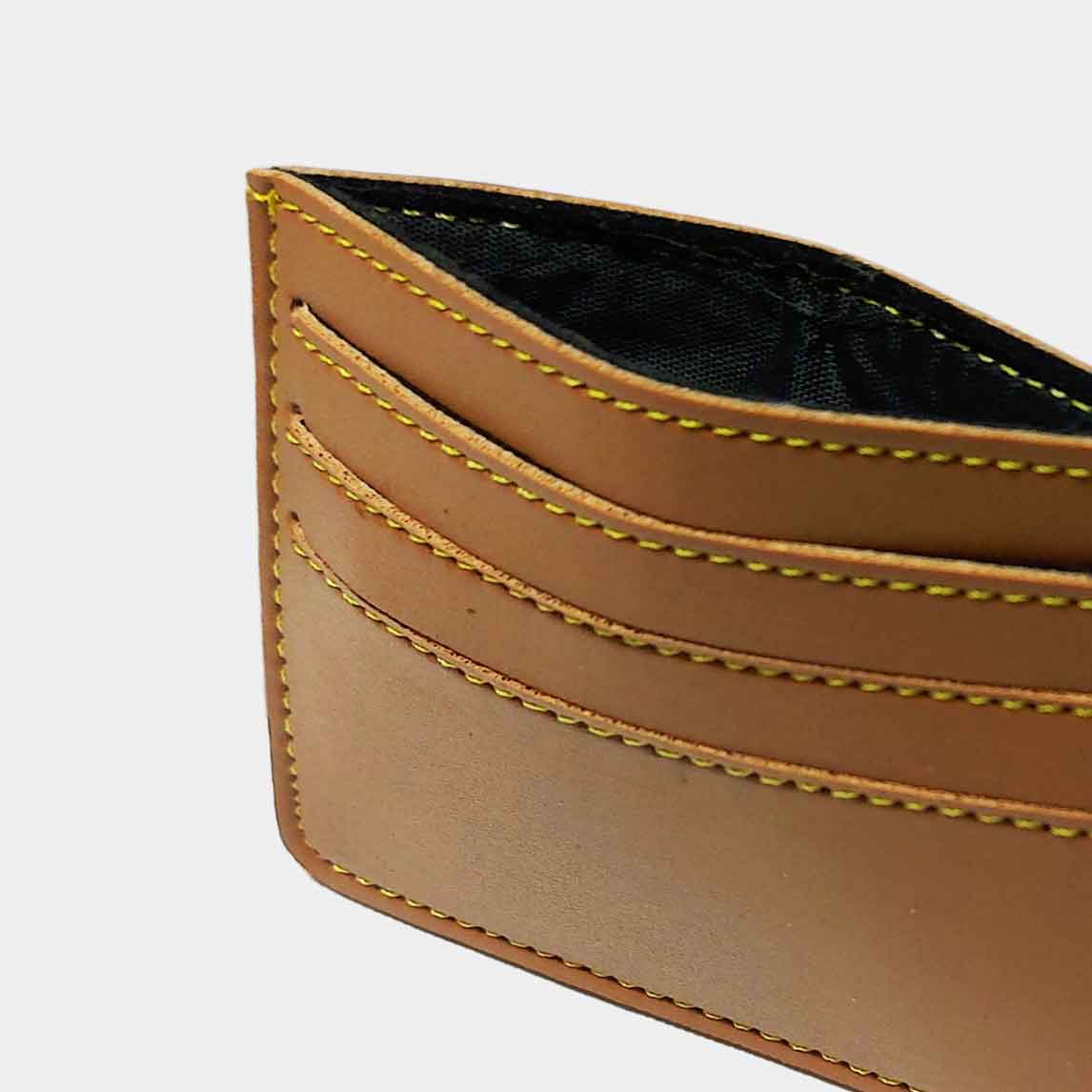 Customized Business Card Organizer Add Initials for Men - Brown Nutcase