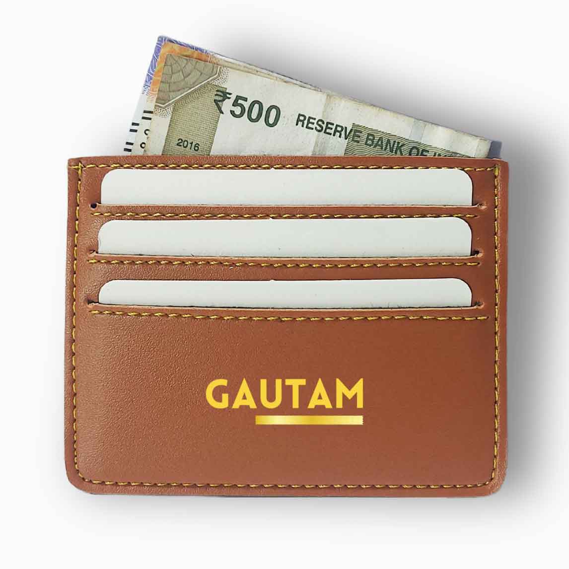 Buy Adamis Red Colour Pure Leather Card Case (W201) Online