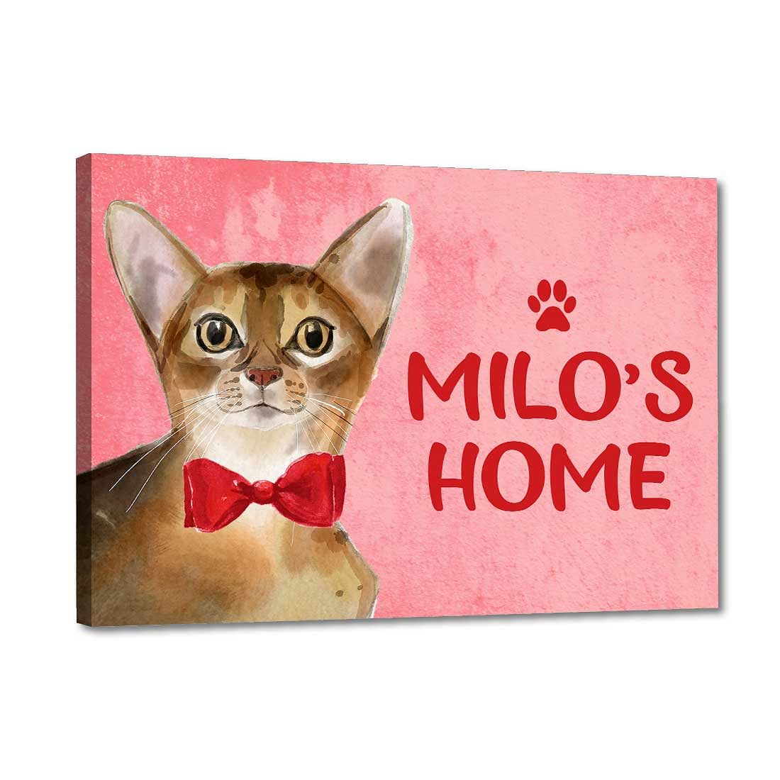 Personalized Cat Name Plate House Sign -Abyssinian Nutcase