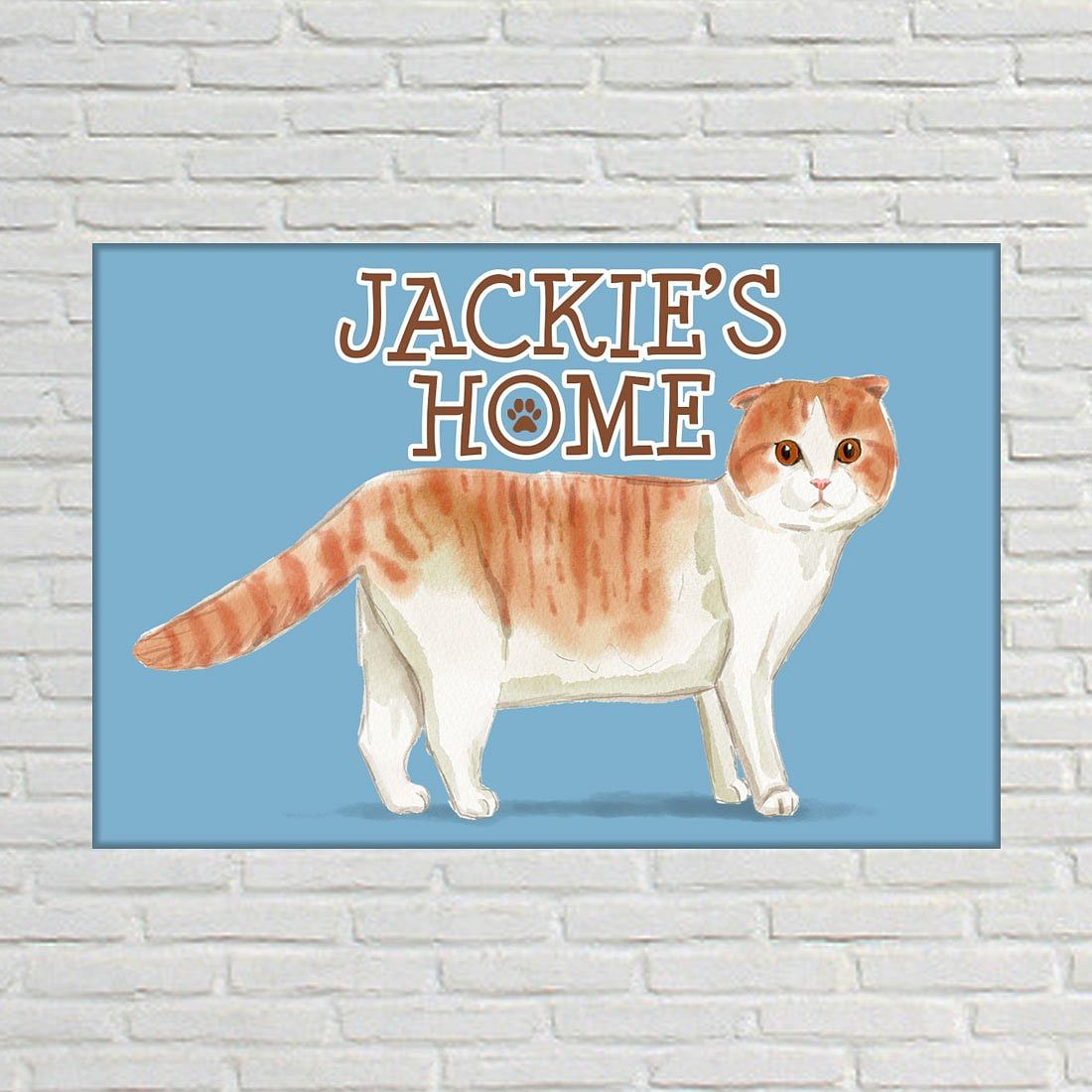 Personalized Cat Name Plate  For Home - Scottish_fold Nutcase