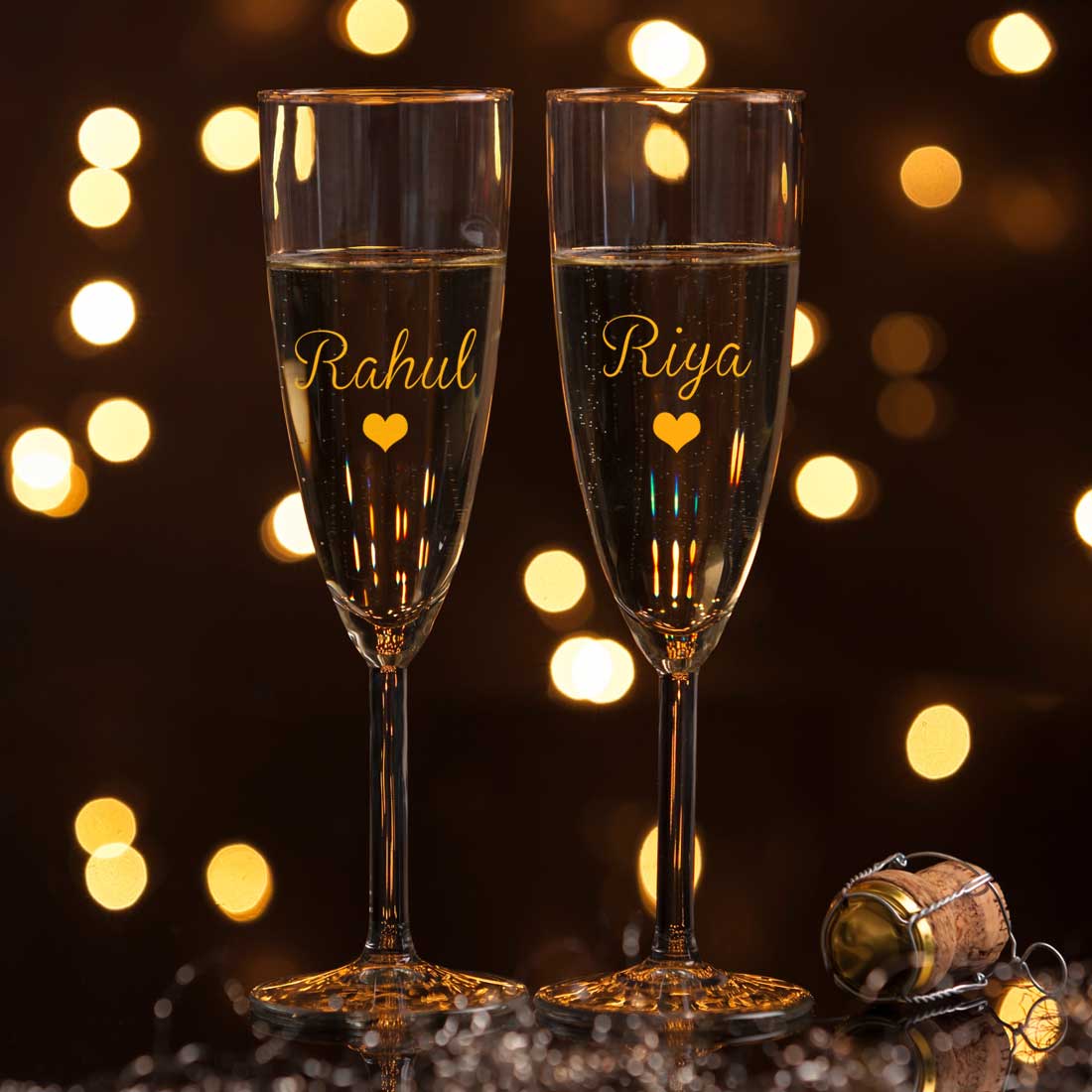 Buy Crystal Wedding Champagne Flutes with Gift Box/Mr. & Mrs. Wedding  Glasses/Wedding Champagne Glasses for Bride and Groom (Mr. & Mrs.) Online  at Low Prices in India - Amazon.in