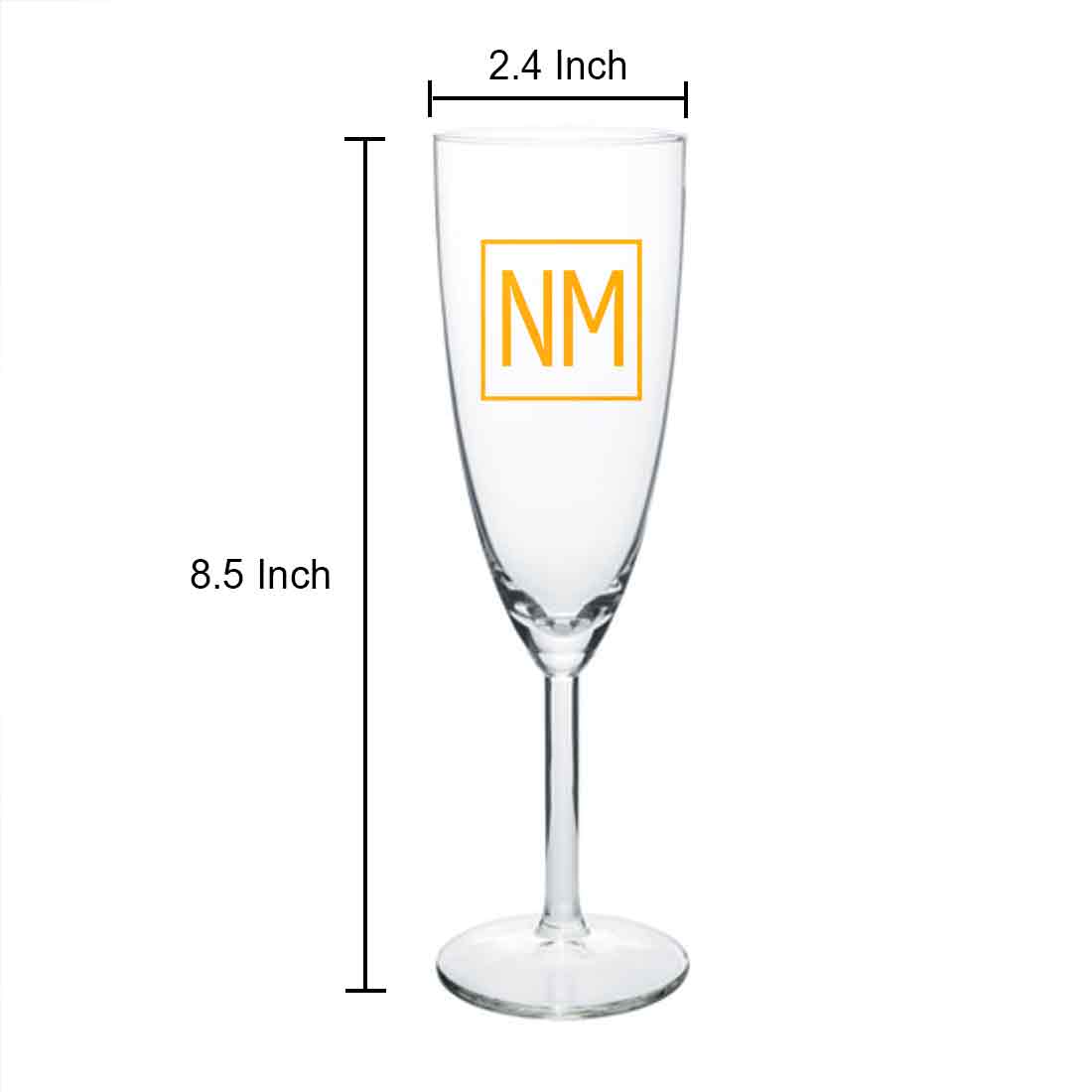 Personalised Unique Champagne Flutes Anniversary Gift for Husband - Initials Monogram