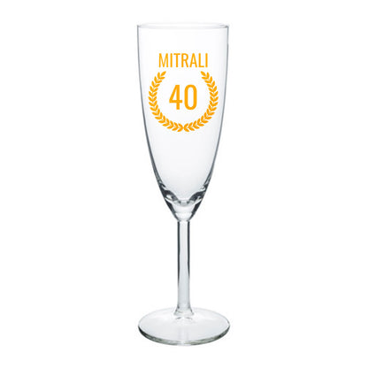 Custom Champagne Glass 40th Birthday Ideas For Women- Add Any Number