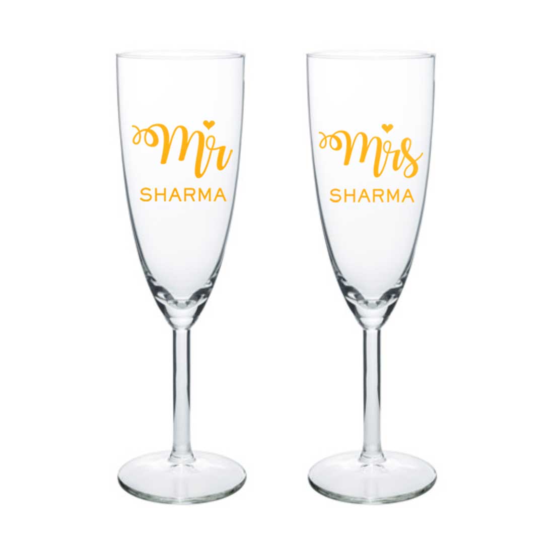 Champagne Glasses Anniversary Gifts for Couples Set of 2 - Mr And Mrs