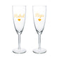 Personalized Champagne Flute Glass With Name Set Of 2 - Anniversary Gift For Couples