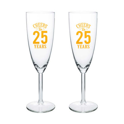 Personalized Champagne Glasses Anniversary Gifts For Parents - Add Any Number