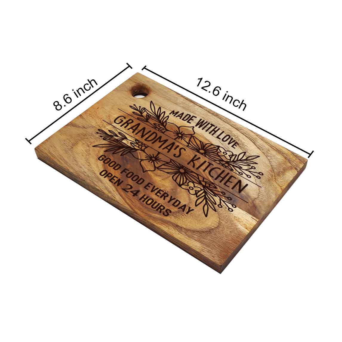Custom Engraved Cutting Board Wooden Vegetable Chopping Stand Mother Day Gift - Grandma's kitchen