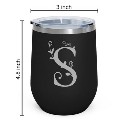 Customized Insulated Coffee Travel Mug With Name Engraved Design (350 ML) - Monogram