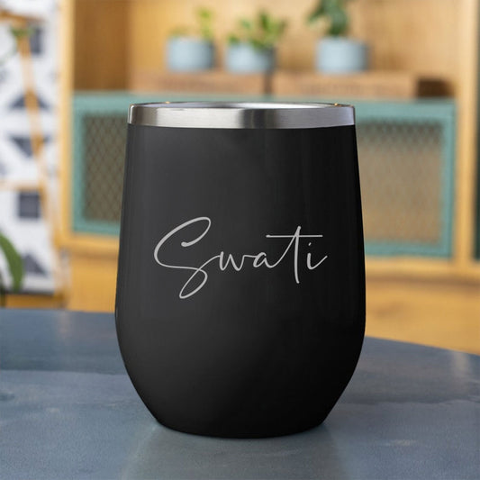 Engraved Personalized Stainless Steel Travel Coffee Mug With Lid - Your Name