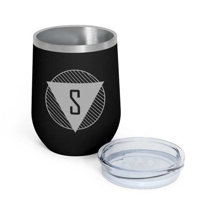 Personalized Coffee Tumbler Stainless Steel Insulated Coffee Mugs for Office Travel Cup - Monogram Triangle