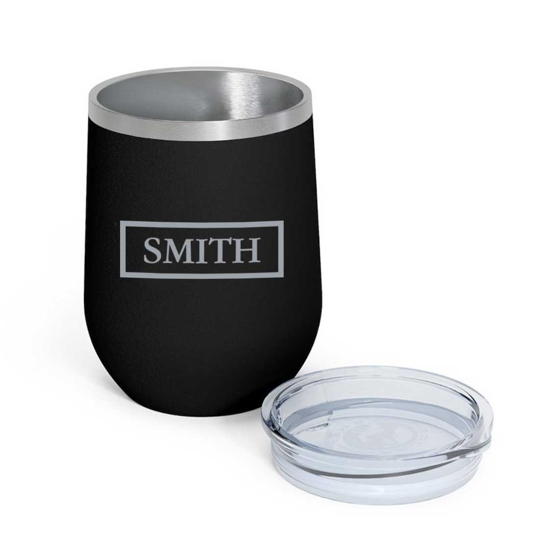 Personalized Travel Coffee Mug Insulated with lid Name Engraved Stainless Steel - Frame