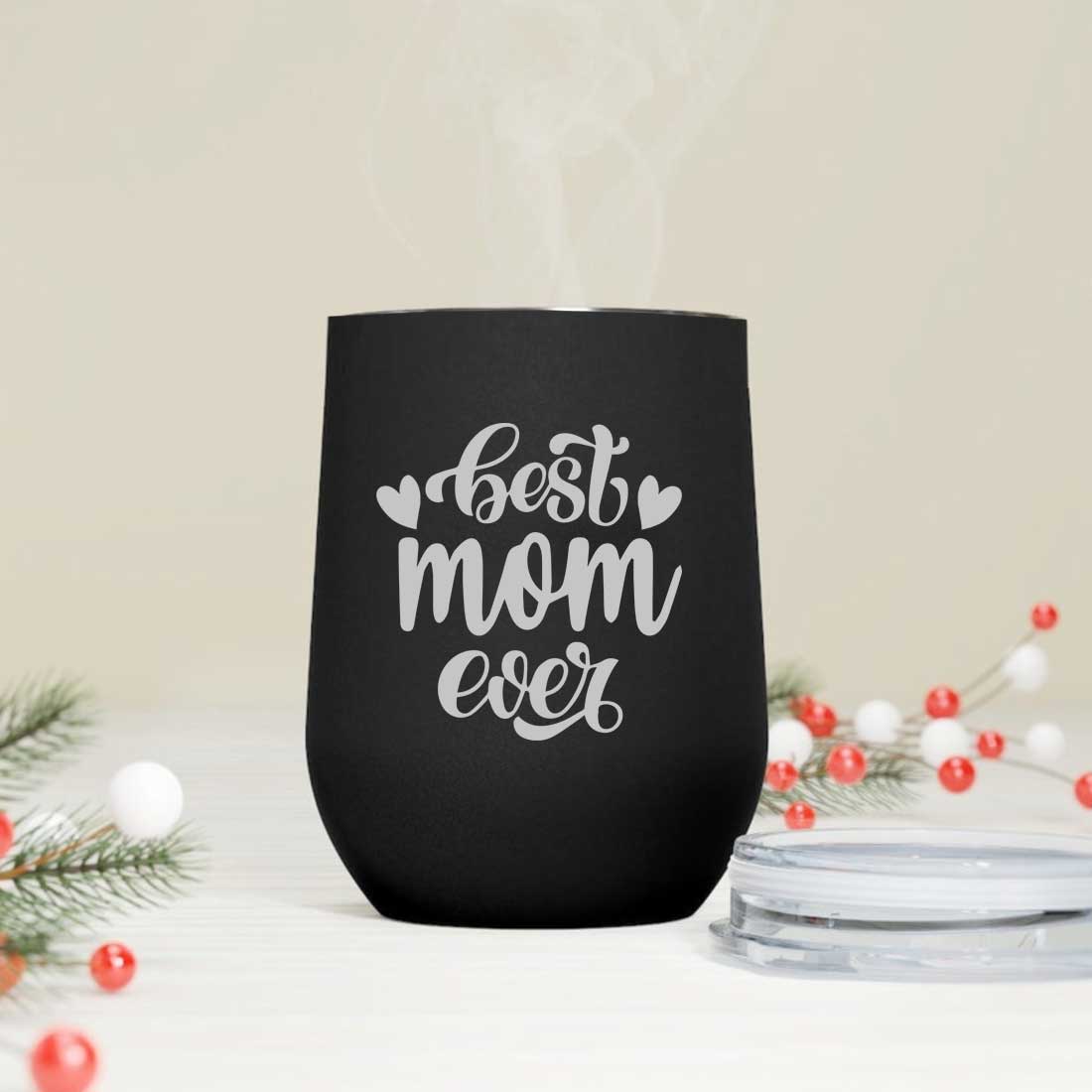 Designer Travel Coffee Mug With Lid Gift for Mom Mothers Day Gifts - Best Mom Ever