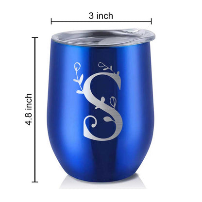 Customized Insulated Coffee Travel Mug With Name Engraved Design (350 ML) - Monogram