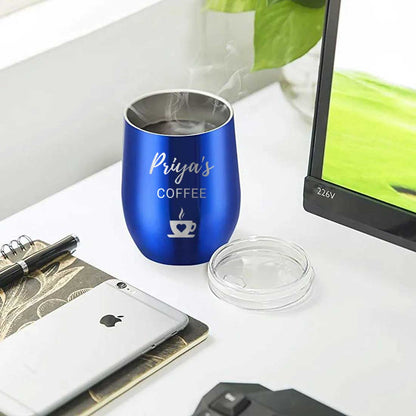 Customised Stainless Steel Coffee Mugs for Office Car Engraved Travel Cup