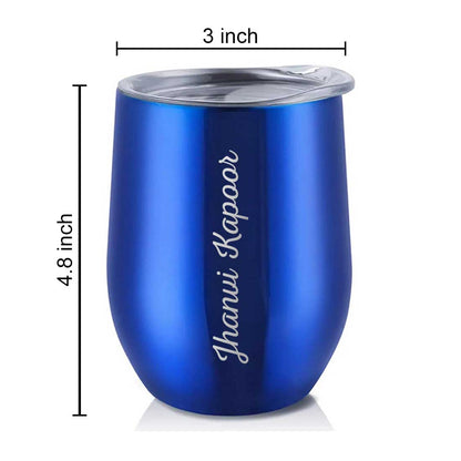 Personalised Travel Coffee Mug Insulated With Lid for Travelling Portable Cup (350 ML) - Full Name